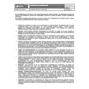 bfm bfm company and quality policies