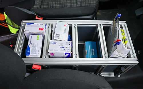 Der Innenausbau im Einsatz