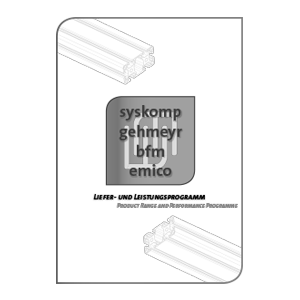 Product range and performance programme product range and performance programme - assembly technology and industrial automation