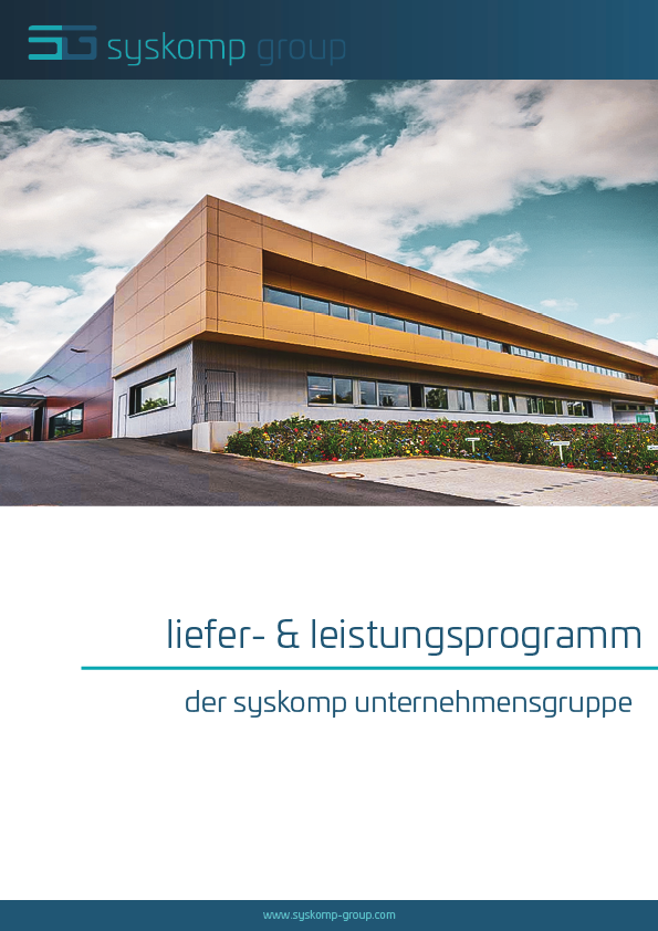 Liefer- und Leistungsprogramm syskomp | gehmeyr | bfm | emico - Liefer- und Leistungsprogramm Montagetechnik und industrielle Automatisierung
